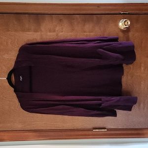 Gently-used Wet Seal Dark Purple Cardigan with pockets, Size 1XL
